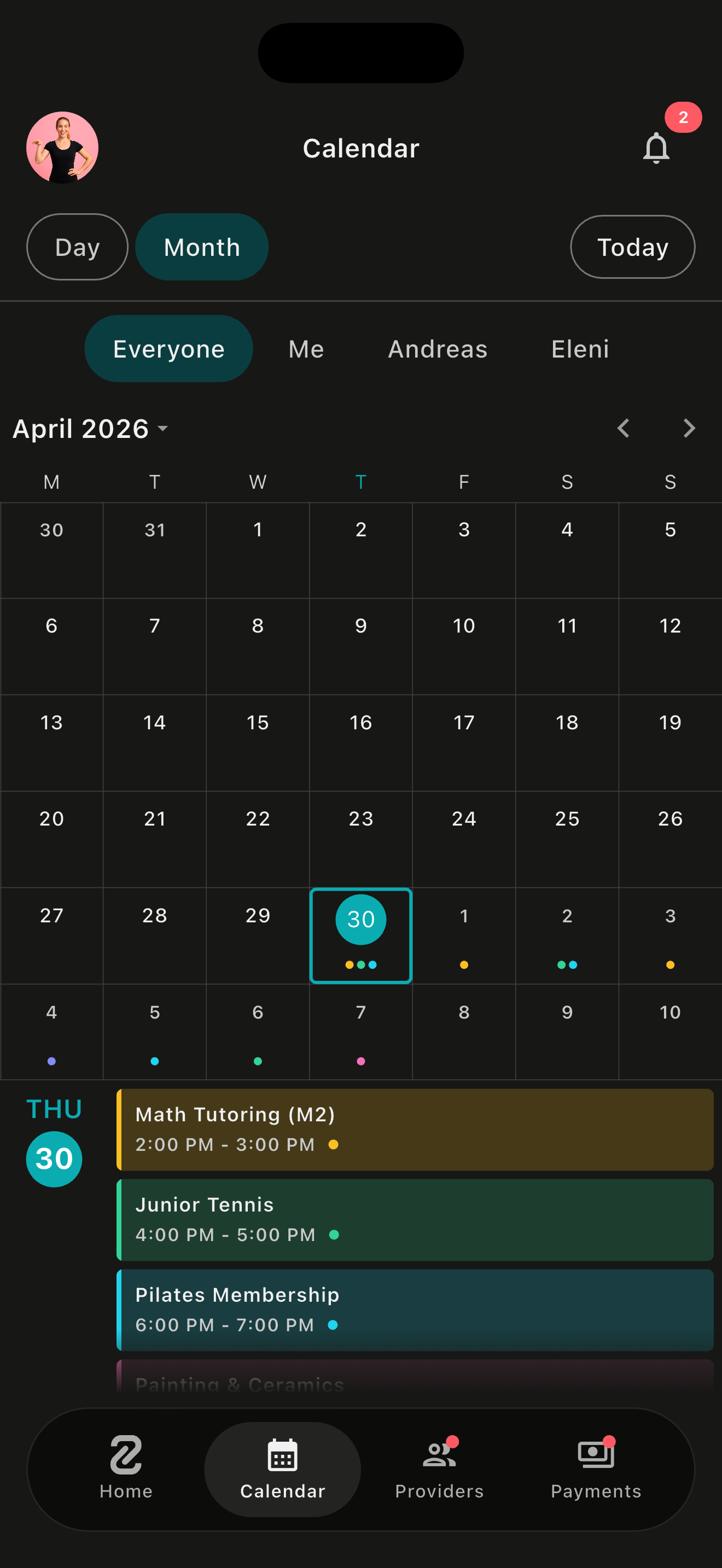 Zuki - household calendar with everyone's sessions